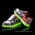 Youth Flag pattern USB Charging led light shoes led shoes 2016